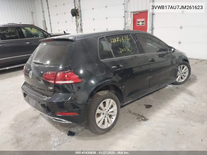 2018 Volkswagen Golf Tsi S/Tsi Se VIN: 3VWB17AU7JM261623 Lot: 41430636