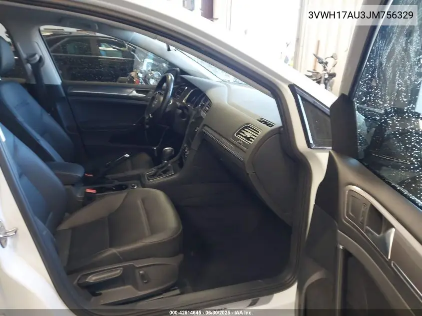 2018 Volkswagen Golf Alltrack Tsi S/Tsi Se/Tsi Sel VIN: 3VWH17AU3JM756329 Lot: 42614645