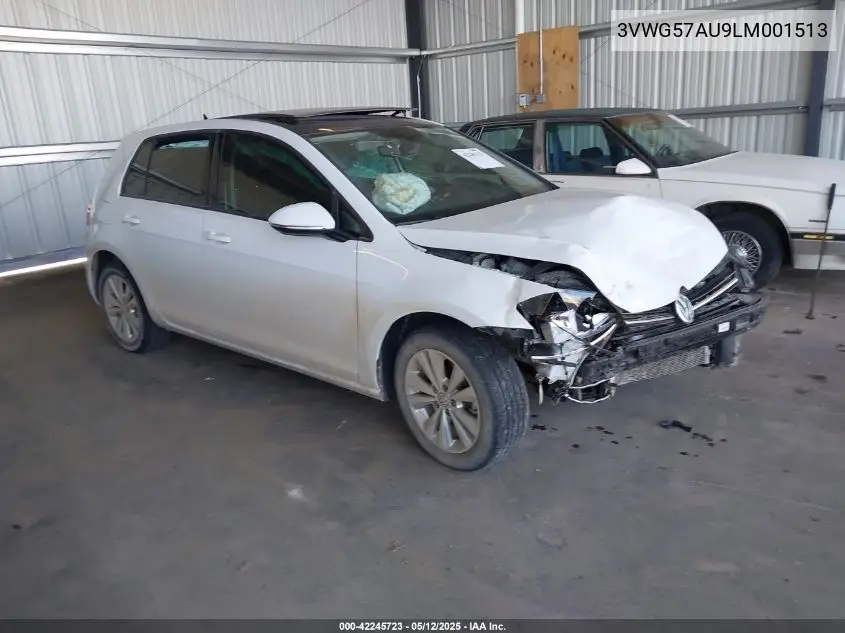 2020 Volkswagen Golf 1.4T Tsi VIN: 3VWG57AU9LM001513 Lot: 42245723