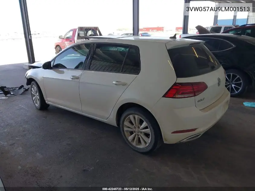 2020 Volkswagen Golf 1.4T Tsi VIN: 3VWG57AU9LM001513 Lot: 42245723