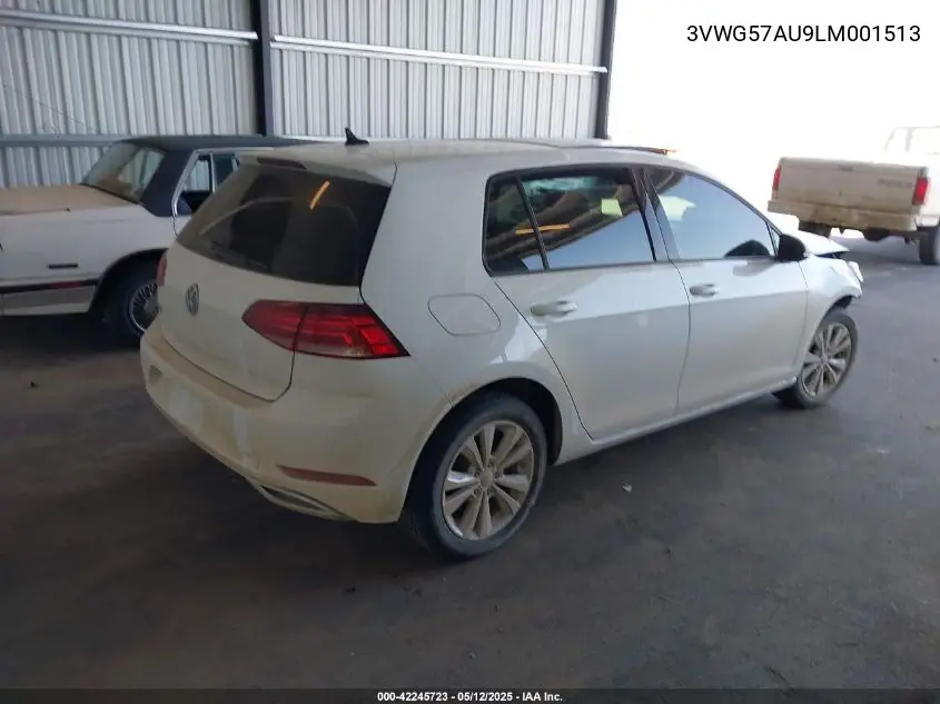 2020 Volkswagen Golf 1.4T Tsi VIN: 3VWG57AU9LM001513 Lot: 42245723
