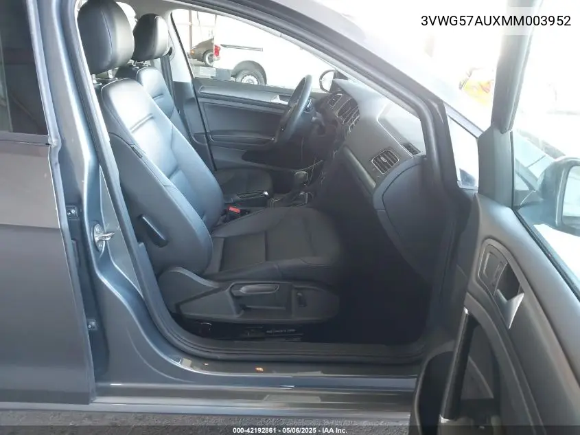 2021 Volkswagen Golf 1.4T Tsi VIN: 3VWG57AUXMM003952 Lot: 42192861