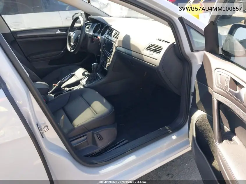 2021 Volkswagen Golf 1.4T Tsi VIN: 3VWG57AU4MM000657 Lot: 42598375