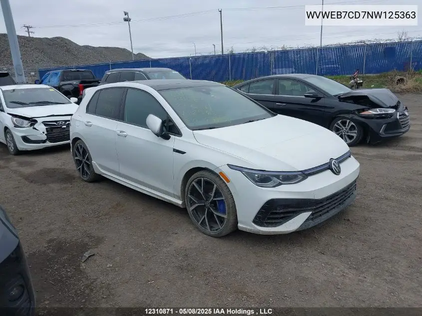 2022 Volkswagen Golf R VIN: WVWEB7CD7NW125363 Lot: 12310871