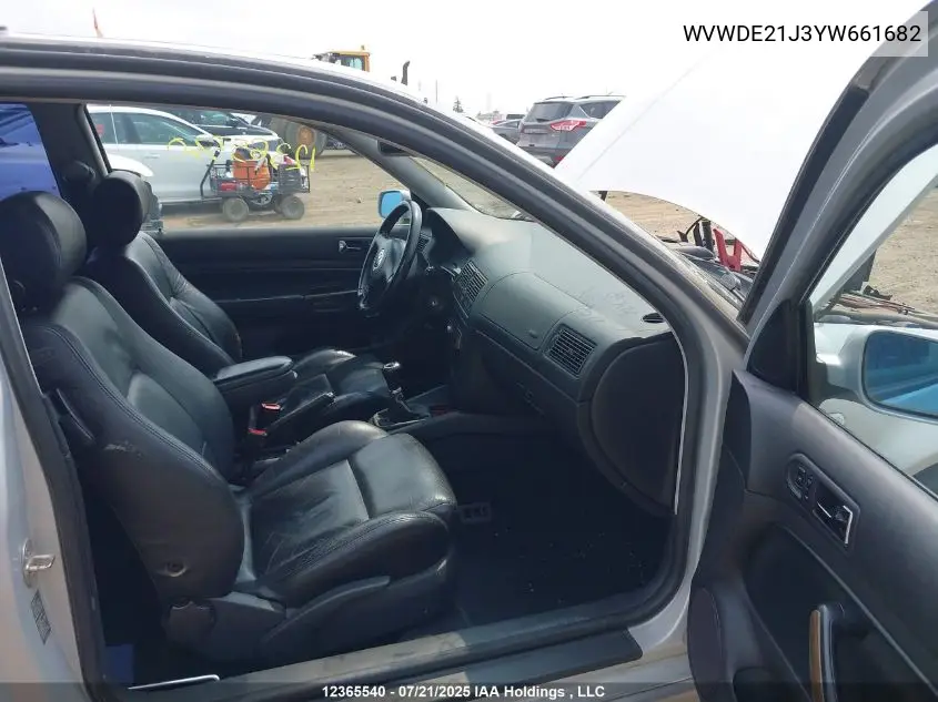 2000 Volkswagen Gti Glx VIN: WVWDE21J3YW661682 Lot: 12365540