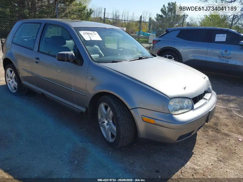 2003 Volkswagen Gti 1.8T VIN: 9BWDE61J734041189 Lot: 42215732