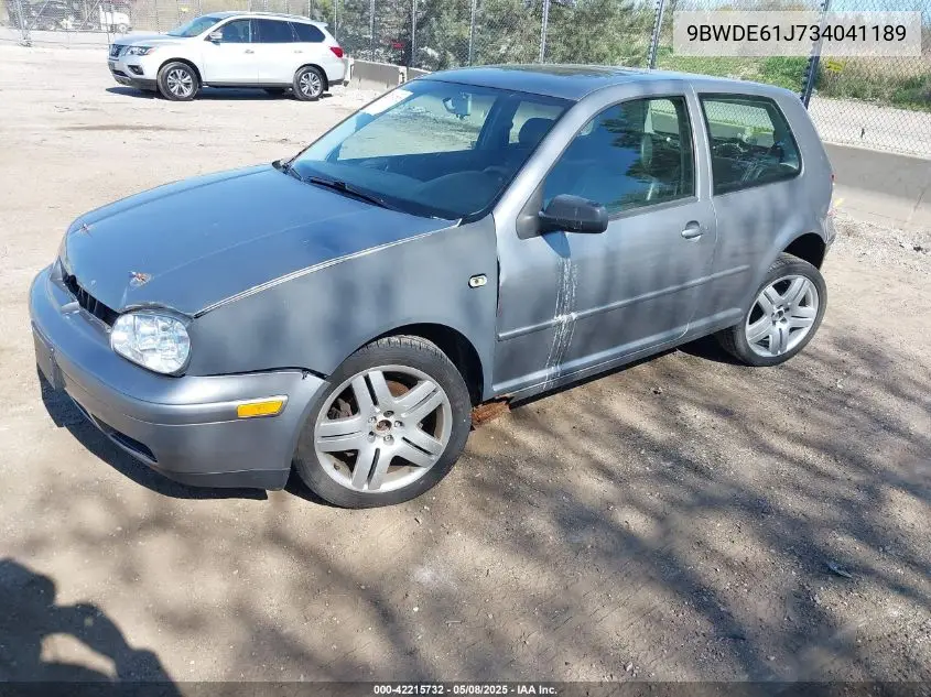 2003 Volkswagen Gti 1.8T VIN: 9BWDE61J734041189 Lot: 42215732