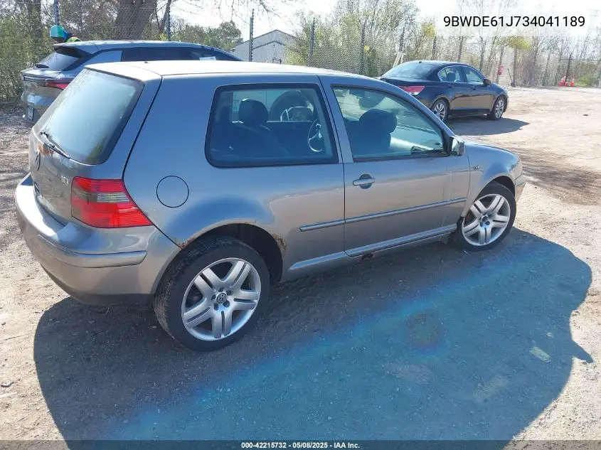 2003 Volkswagen Gti 1.8T VIN: 9BWDE61J734041189 Lot: 42215732
