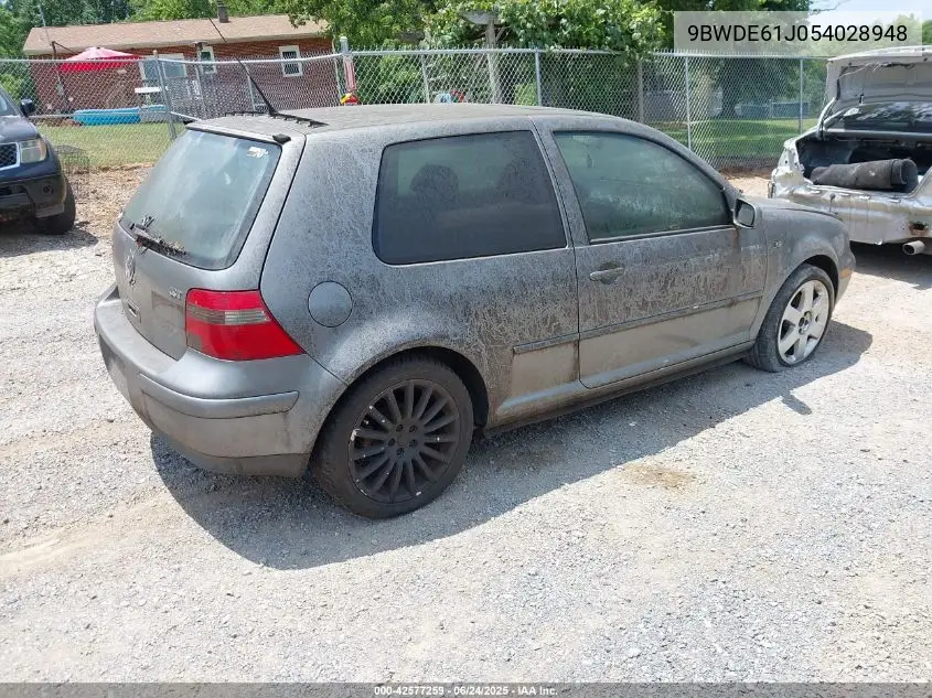 2005 Volkswagen Gti 1.8T VIN: 9BWDE61J054028948 Lot: 42577259