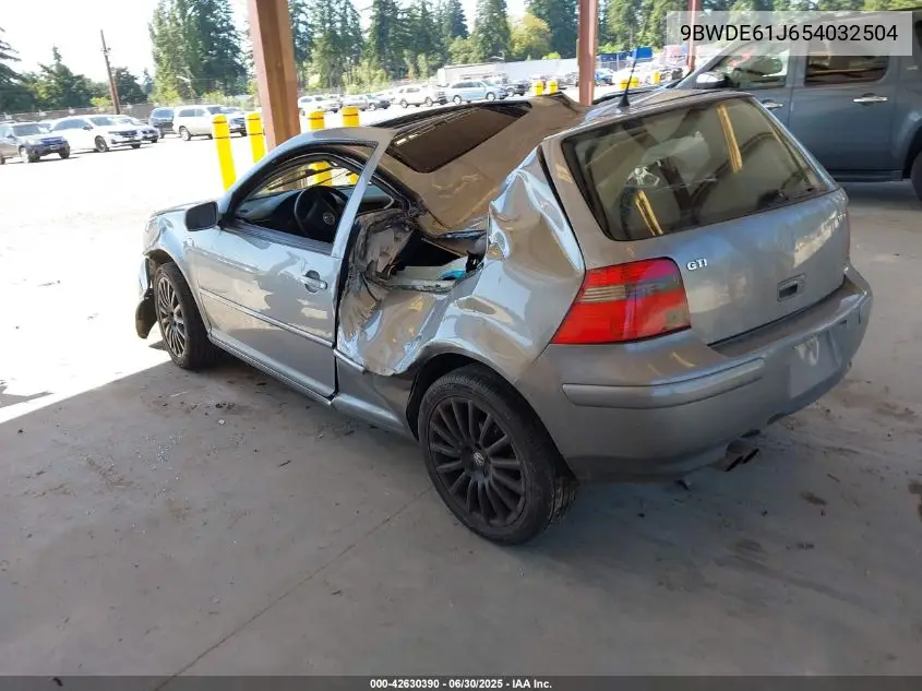 2005 Volkswagen Gti 1.8T VIN: 9BWDE61J654032504 Lot: 42630390