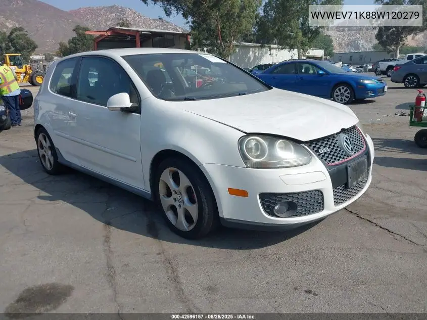 2008 Volkswagen Gti 2-Door VIN: WVWEV71K88W120279 Lot: 42596157