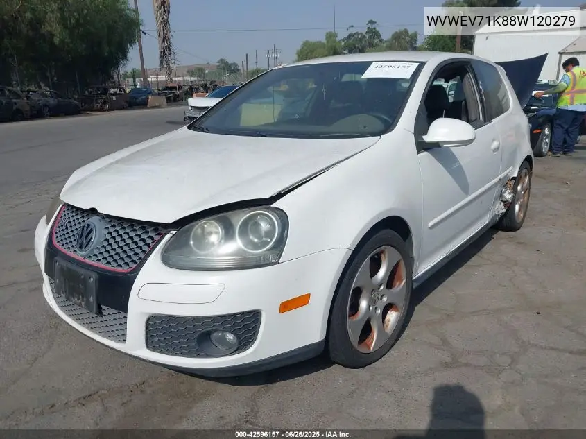 2008 Volkswagen Gti 2-Door VIN: WVWEV71K88W120279 Lot: 42596157