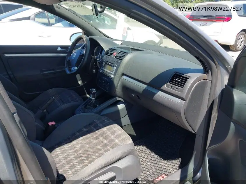 2008 Volkswagen Gti 4-Door VIN: WVWGV71K98W227527 Lot: 42647424