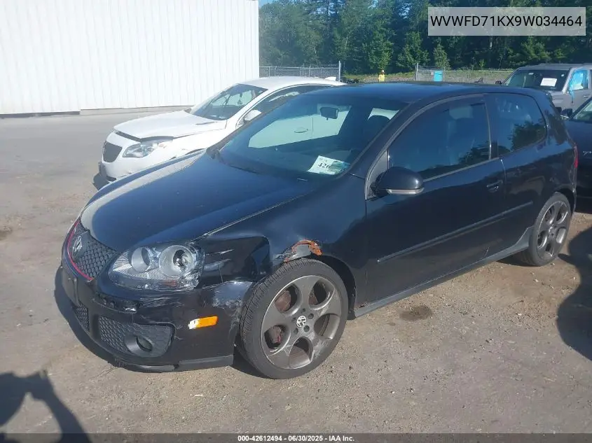 2009 Volkswagen Gti 2-Door VIN: WVWFD71KX9W034464 Lot: 42612494