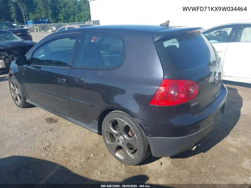 2009 Volkswagen Gti 2-Door VIN: WVWFD71KX9W034464 Lot: 42612494