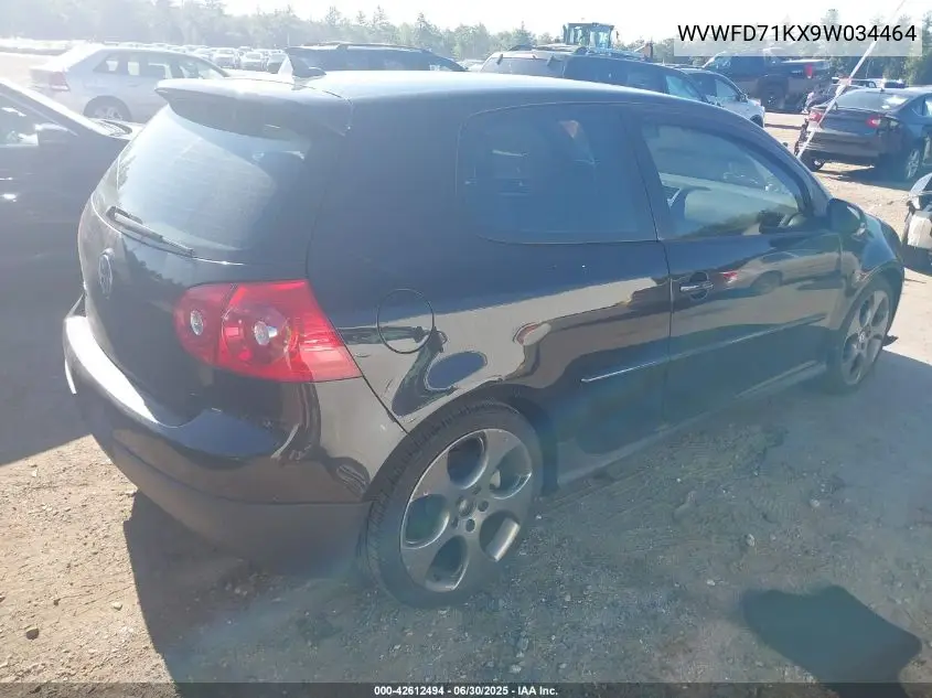 2009 Volkswagen Gti 2-Door VIN: WVWFD71KX9W034464 Lot: 42612494