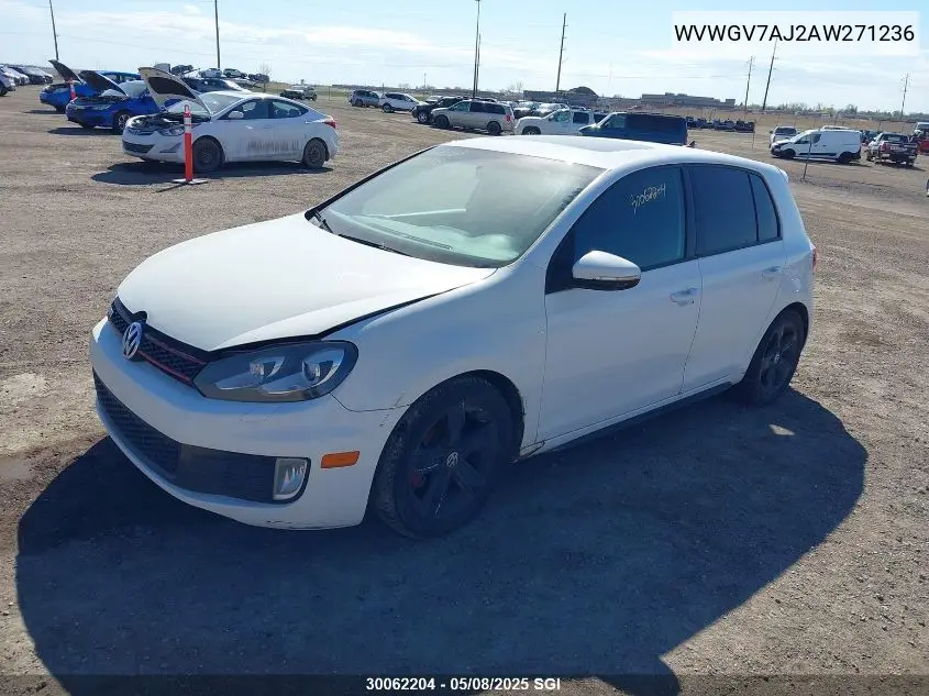 2010 Volkswagen Gti VIN: WVWGV7AJ2AW271236 Lot: 30062204