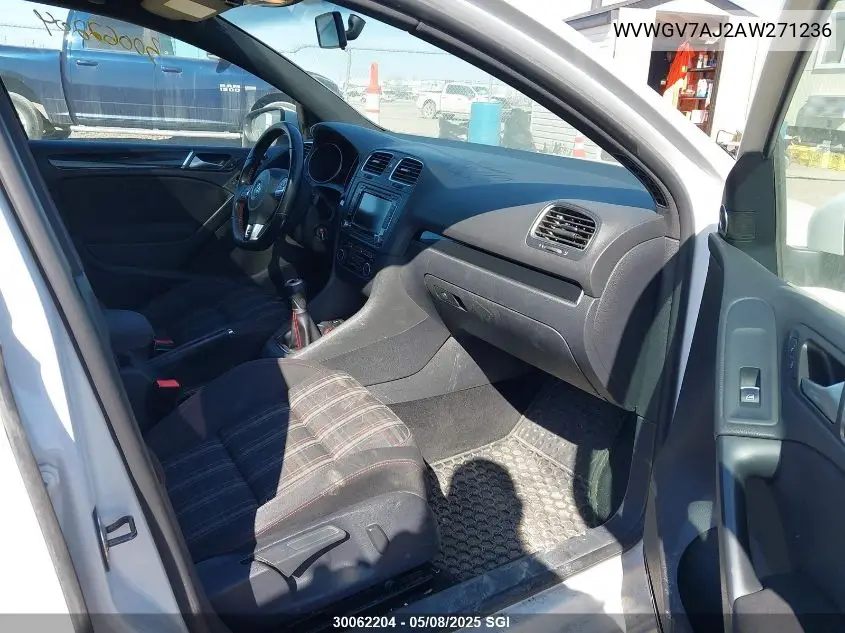 2010 Volkswagen Gti VIN: WVWGV7AJ2AW271236 Lot: 30062204