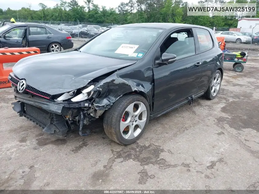 2010 Volkswagen Gti 2-Door VIN: WVWED7AJ5AW325199 Lot: 42227087