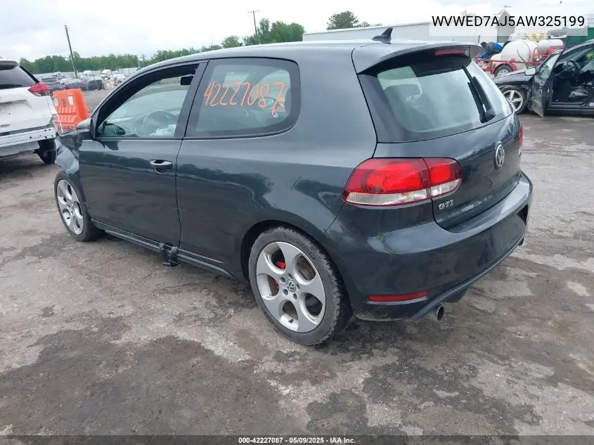 2010 Volkswagen Gti 2-Door VIN: WVWED7AJ5AW325199 Lot: 42227087