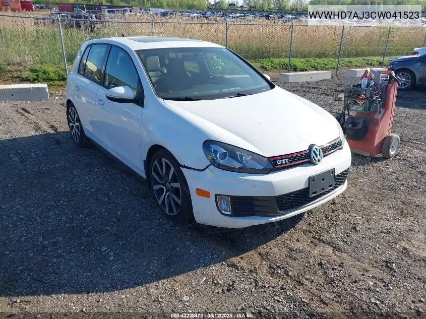 2012 Volkswagen Gti 4-Door Autobahn VIN: WVWHD7AJ3CW041523 Lot: 42238473