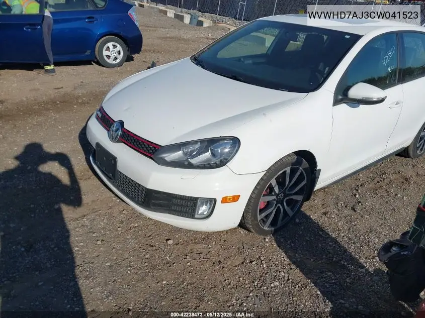 2012 Volkswagen Gti 4-Door Autobahn VIN: WVWHD7AJ3CW041523 Lot: 42238473