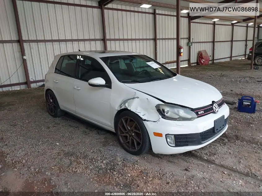 2012 Volkswagen Gti 4-Door Autobahn VIN: WVWHD7AJ7CW086898 Lot: 42600506