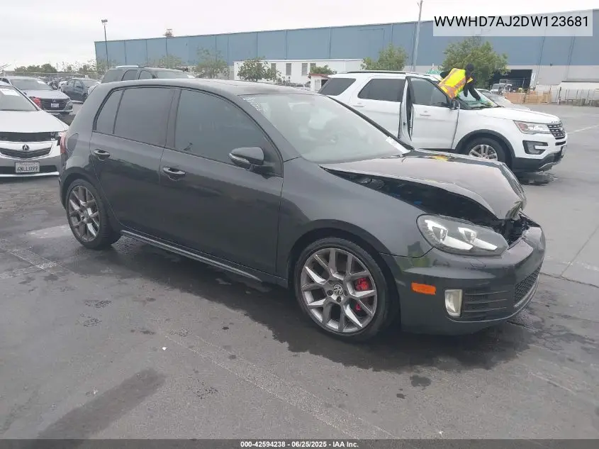 2013 Volkswagen Gti VIN: WVWHD7AJ2DW123681 Lot: 42594238