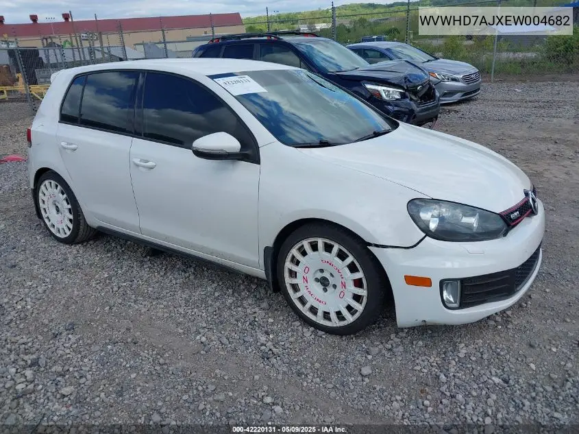 2014 Volkswagen Gti Wolfsburg Edition VIN: WVWHD7AJXEW004682 Lot: 42220131