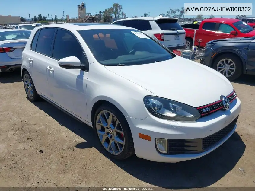2014 Volkswagen Gti Driver's Edition VIN: WVWGD7AJ4EW000302 Lot: 42235813