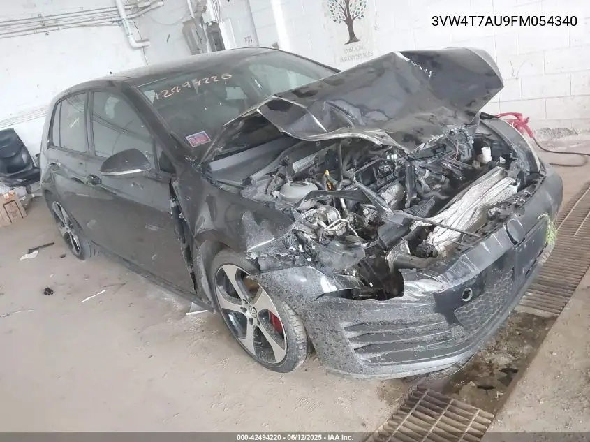 2015 Volkswagen Golf Gti 2.0T Autobahn 4-Door VIN: 3VW4T7AU9FM054340 Lot: 42494220