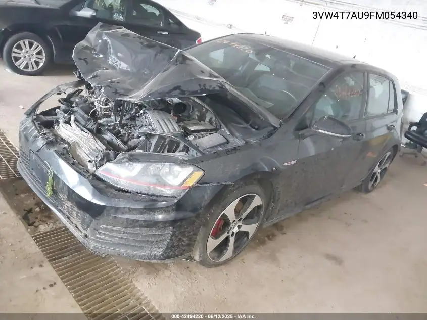2015 Volkswagen Golf Gti 2.0T Autobahn 4-Door VIN: 3VW4T7AU9FM054340 Lot: 42494220