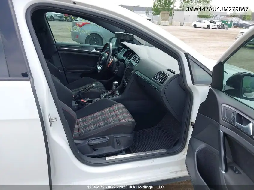 2018 Volkswagen Gti S/Se/Autobahn VIN: 3VW447AU4JM279867 Lot: 12346172