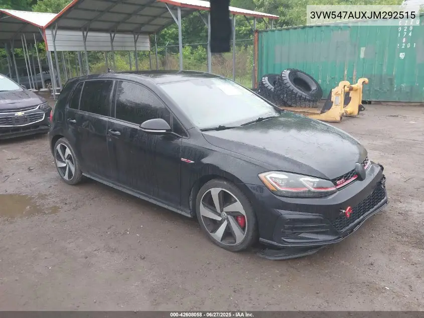 2018 Volkswagen Gti 2.0T Autobahn/2.0T S/2.0T Se VIN: 3VW547AUXJM292515 Lot: 42608058