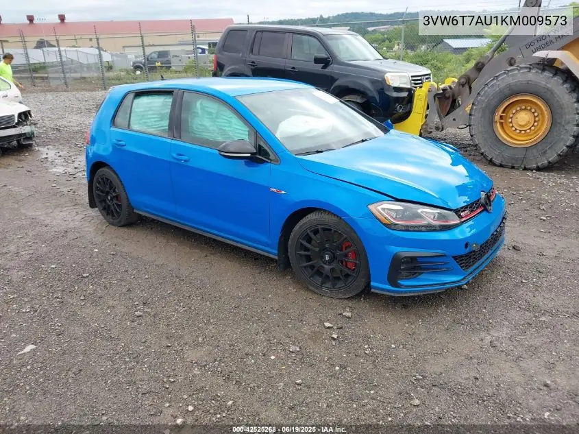2019 Volkswagen Golf Gti 2.0T Autobahn/2.0T Rabbit Edition/2.0T S/2.0T Se VIN: 3VW6T7AU1KM009573 Lot: 42525268