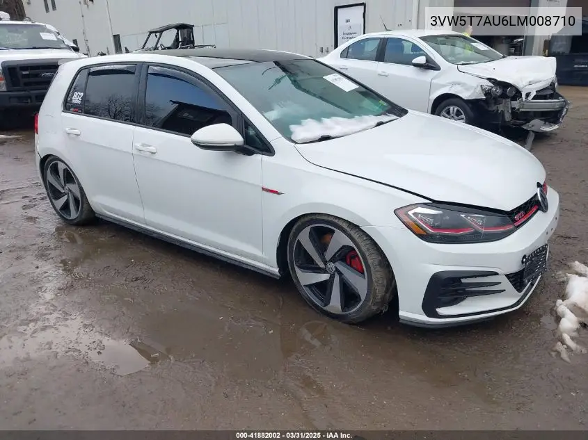 2020 Volkswagen Golf Gti 2.0T Autobahn/2.0T S/2.0T Se VIN: 3VW5T7AU6LM008710 Lot: 41882002