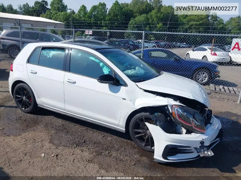 2021 Volkswagen Gti S/Se/Autobahn VIN: 3VW5T7AU8MM002277 Lot: 42568844