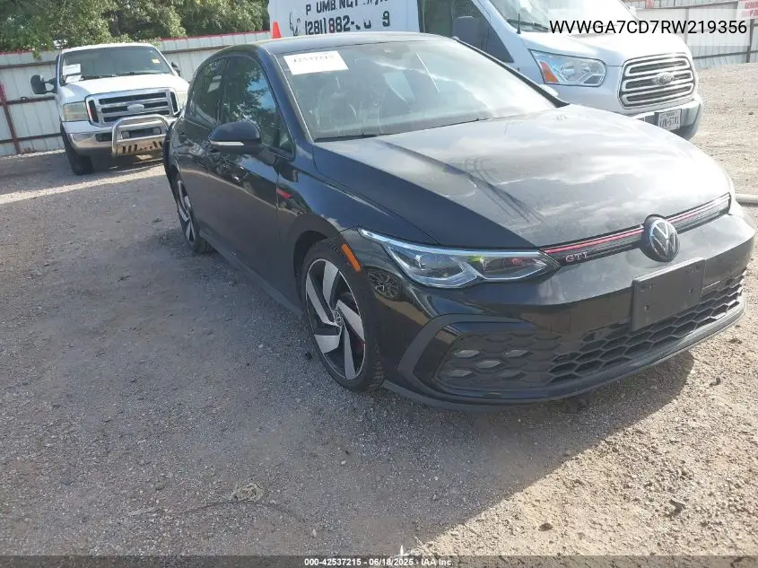 2024 Volkswagen Golf Gti 2.0T S VIN: WVWGA7CD7RW219356 Lot: 42537215