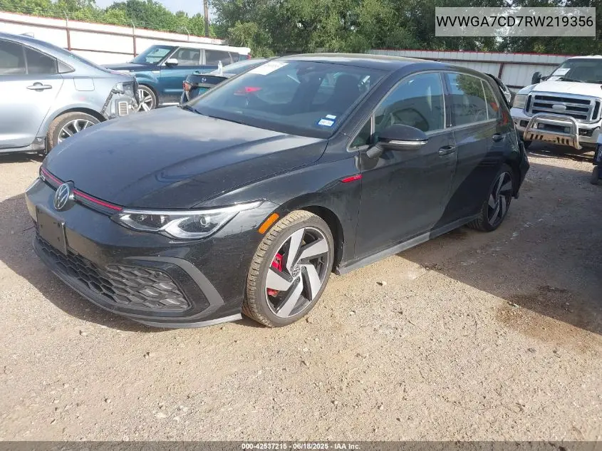 2024 Volkswagen Golf Gti 2.0T S VIN: WVWGA7CD7RW219356 Lot: 42537215