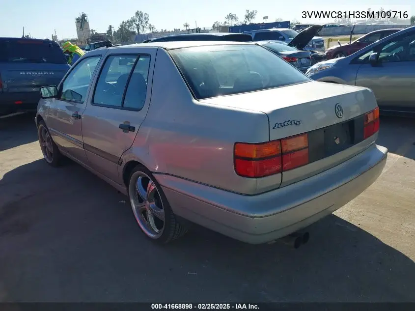 1995 Volkswagen Jetta Iii Celebration VIN: 3VWWC81H3SM109716 Lot: 41668898