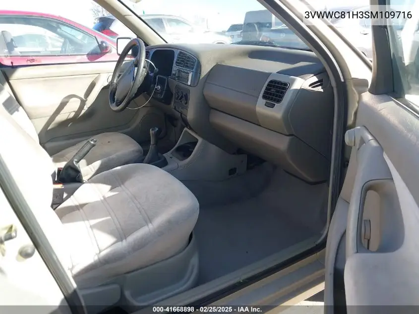 1995 Volkswagen Jetta Iii Celebration VIN: 3VWWC81H3SM109716 Lot: 41668898