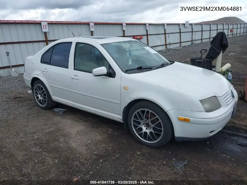 1999 Volkswagen Jetta Gls Vr6 VIN: 3VWSE29M2XM064881 Lot: 41841739