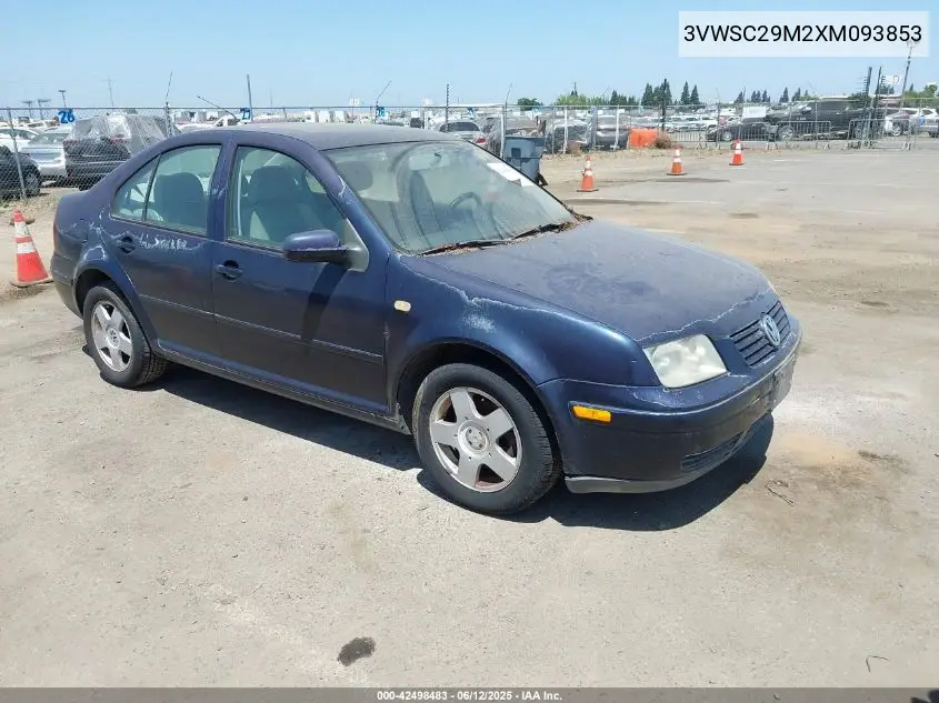 1999 Volkswagen Jetta Gls VIN: 3VWSC29M2XM093853 Lot: 42498483