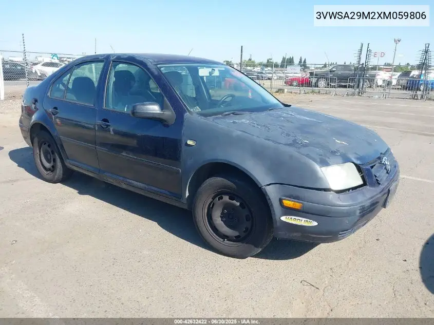 1999 Volkswagen Jetta Gls VIN: 3VWSA29M2XM059806 Lot: 42632422