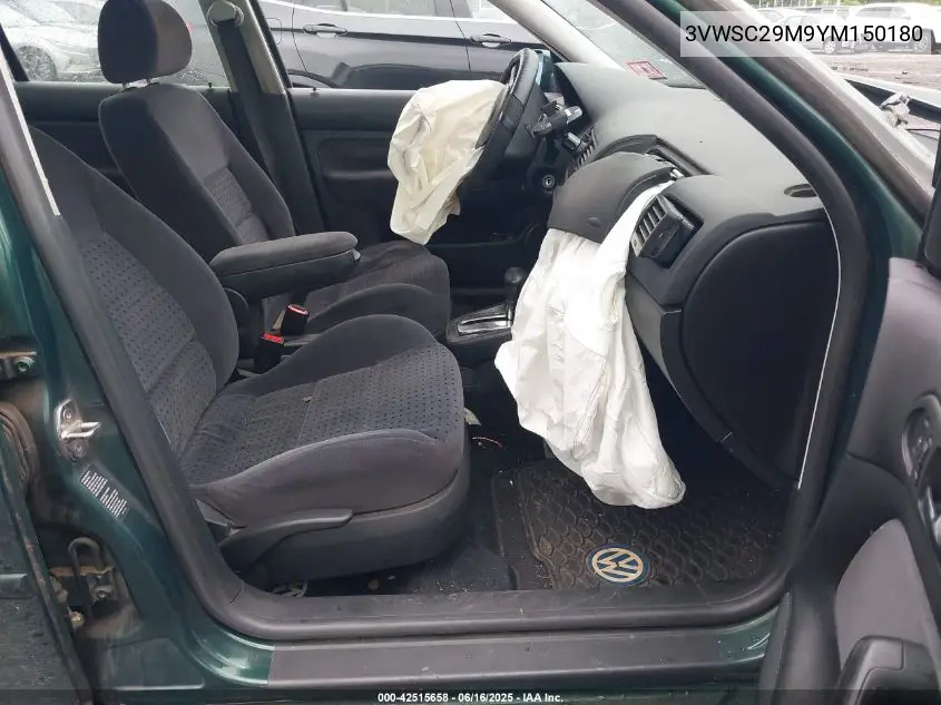 2000 Volkswagen Jetta Gls VIN: 3VWSC29M9YM150180 Lot: 42515658
