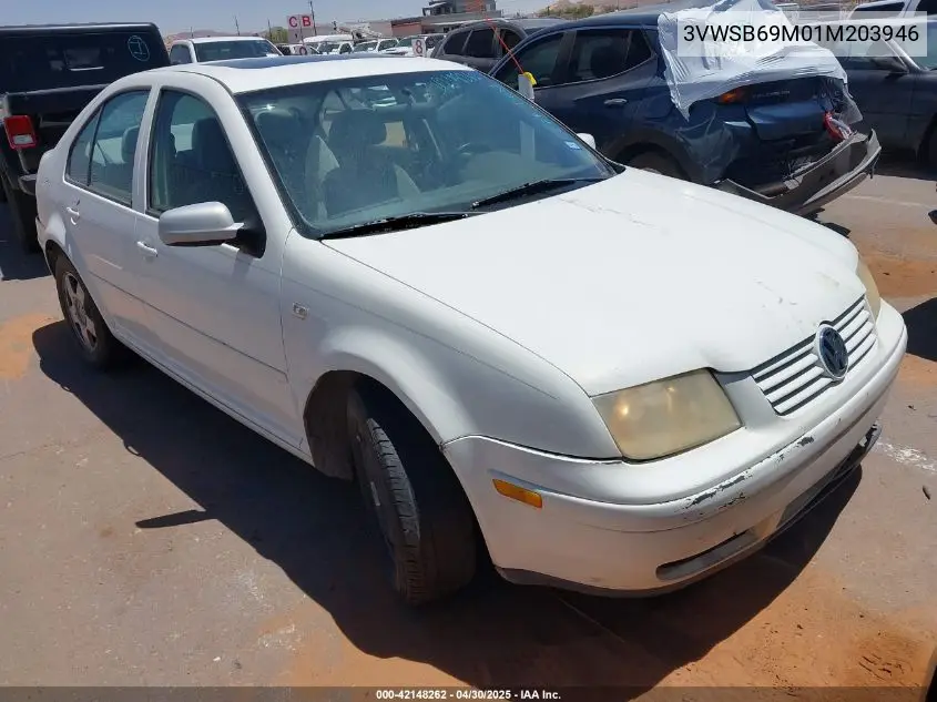 2001 Volkswagen Jetta Gls VIN: 3VWSB69M01M203946 Lot: 42148262
