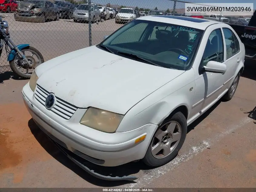 2001 Volkswagen Jetta Gls VIN: 3VWSB69M01M203946 Lot: 42148262