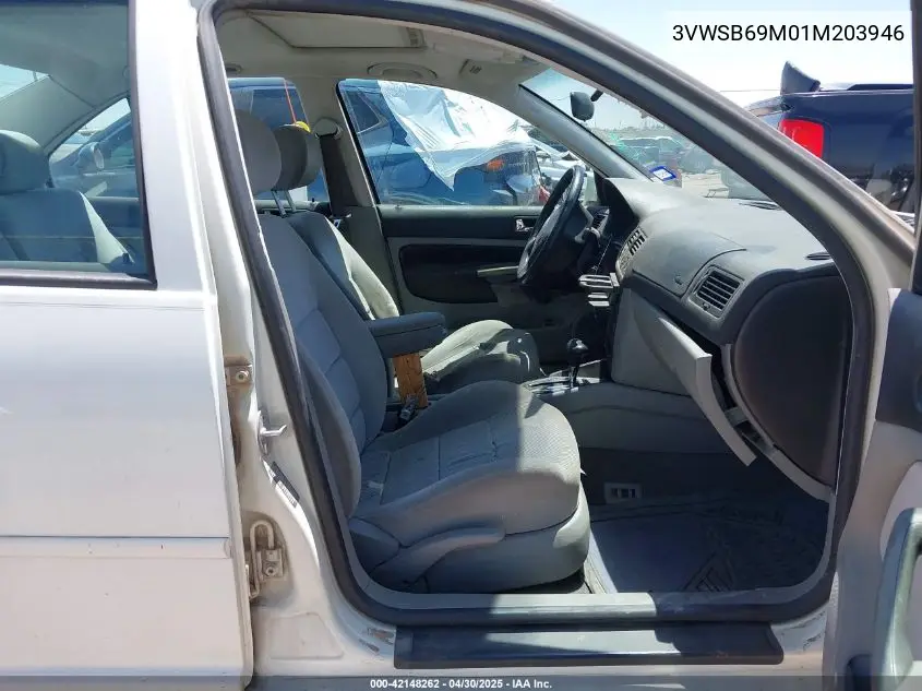 2001 Volkswagen Jetta Gls VIN: 3VWSB69M01M203946 Lot: 42148262