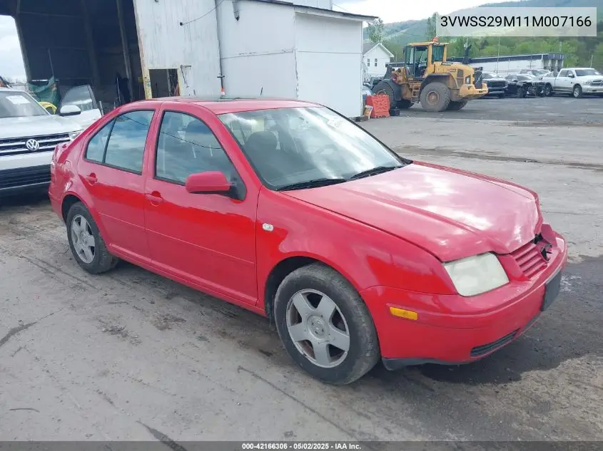 2001 Volkswagen Jetta Gls VIN: 3VWSS29M11M007166 Lot: 42166306