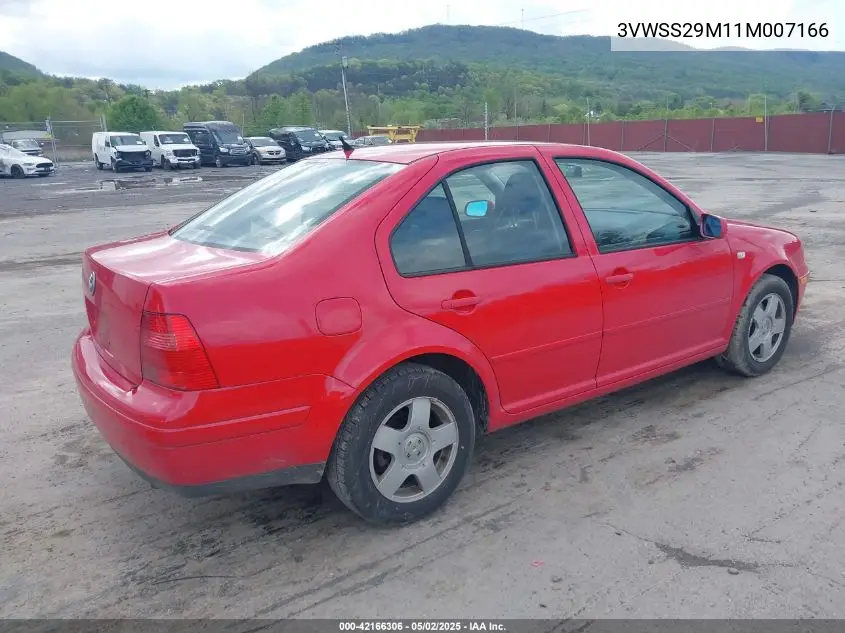 2001 Volkswagen Jetta Gls VIN: 3VWSS29M11M007166 Lot: 42166306